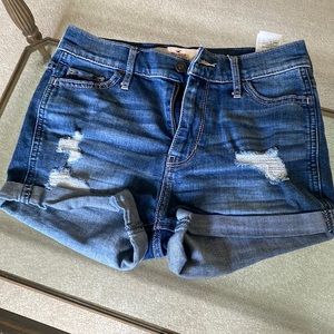 Hollister size 24 distressed jean shorts